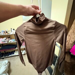 SKIMS Chocolate Long Sleeve Bodysuit